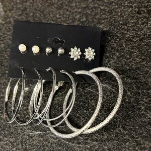 Elegant Silver Earring Set